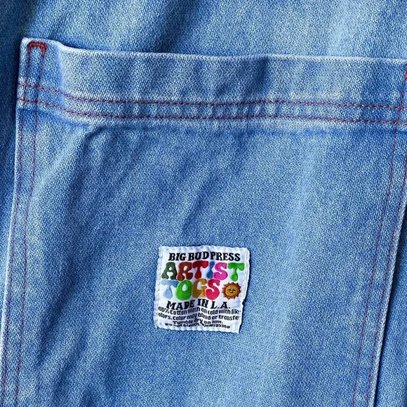 Big Bud Press Indigo Denim Original Overalls 100% Cotton Light Wash 2XL EUC - Picture 7 of 10